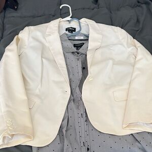 Cream Blazer with Polka Dot Blouse(LizClaiborne)